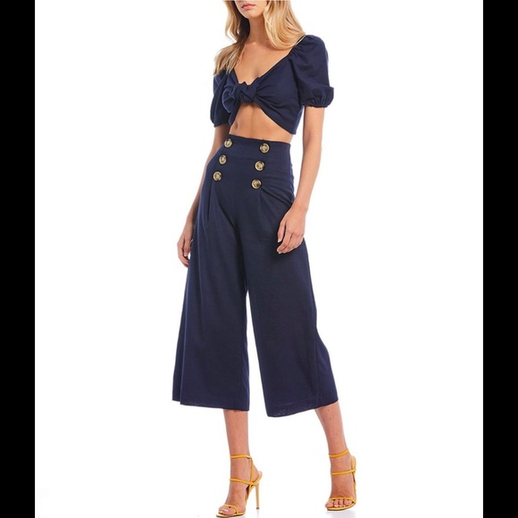English Factory Pants - NWT English Factory Wide Leg Pants and  Tie Top